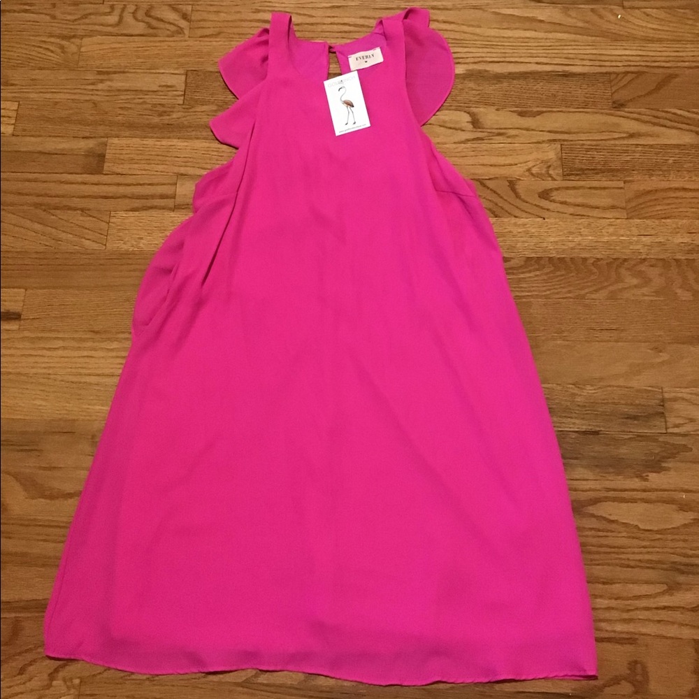 Hot Pink Ruffle Dress